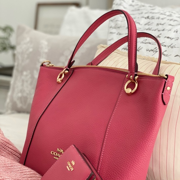 🆕 COACH | Pink Strawberry Haze Purse Satchel & Snap Wallet Bundle - Picture 12 of 16